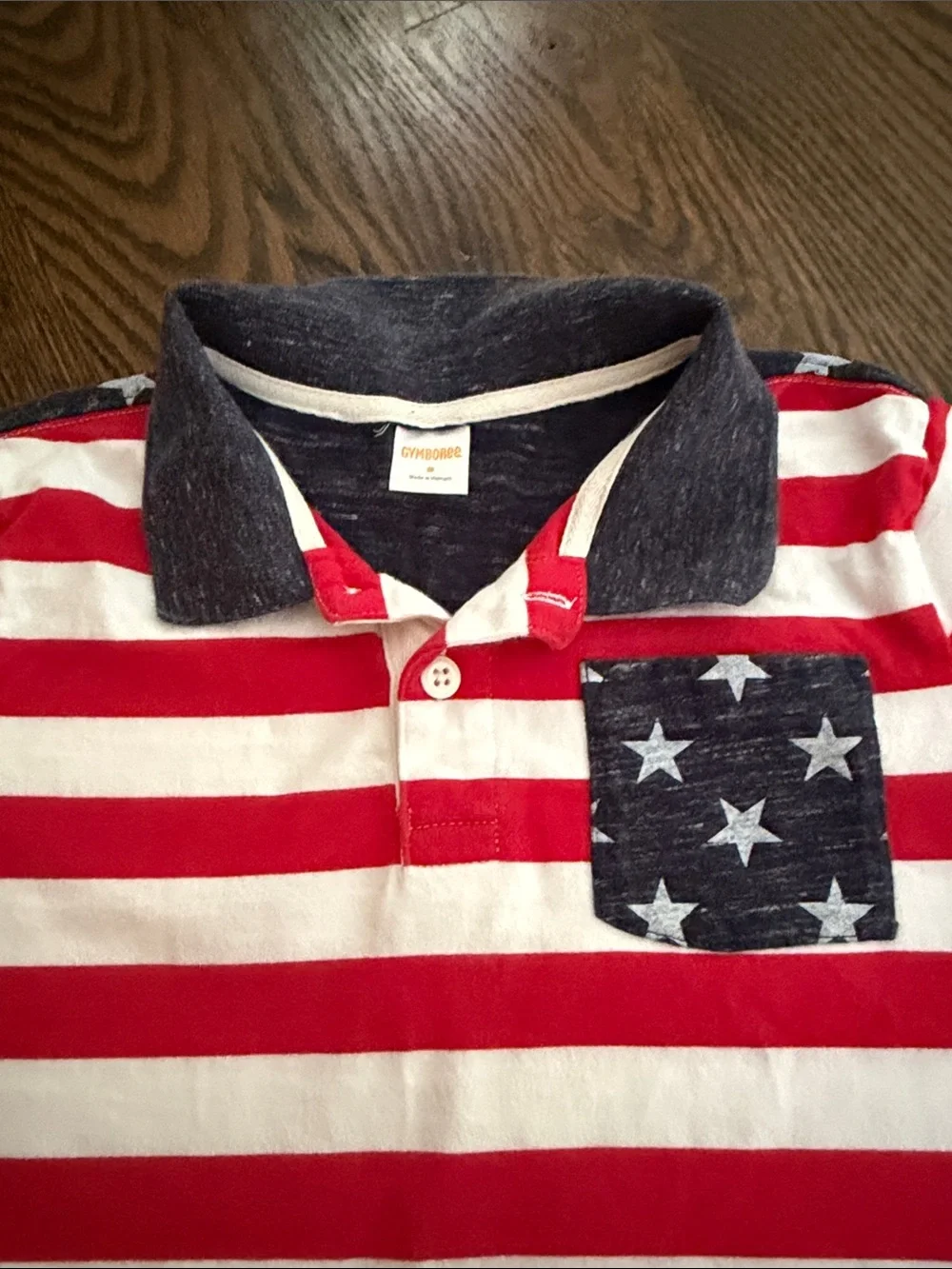 Gymboree Kids Red & White Striped Polo Shirt Sz8